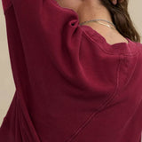 Crew Neck Solid Minimalist Relaxed Sweatshirt