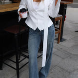 Slit V-Neck Slim Fit Blazer