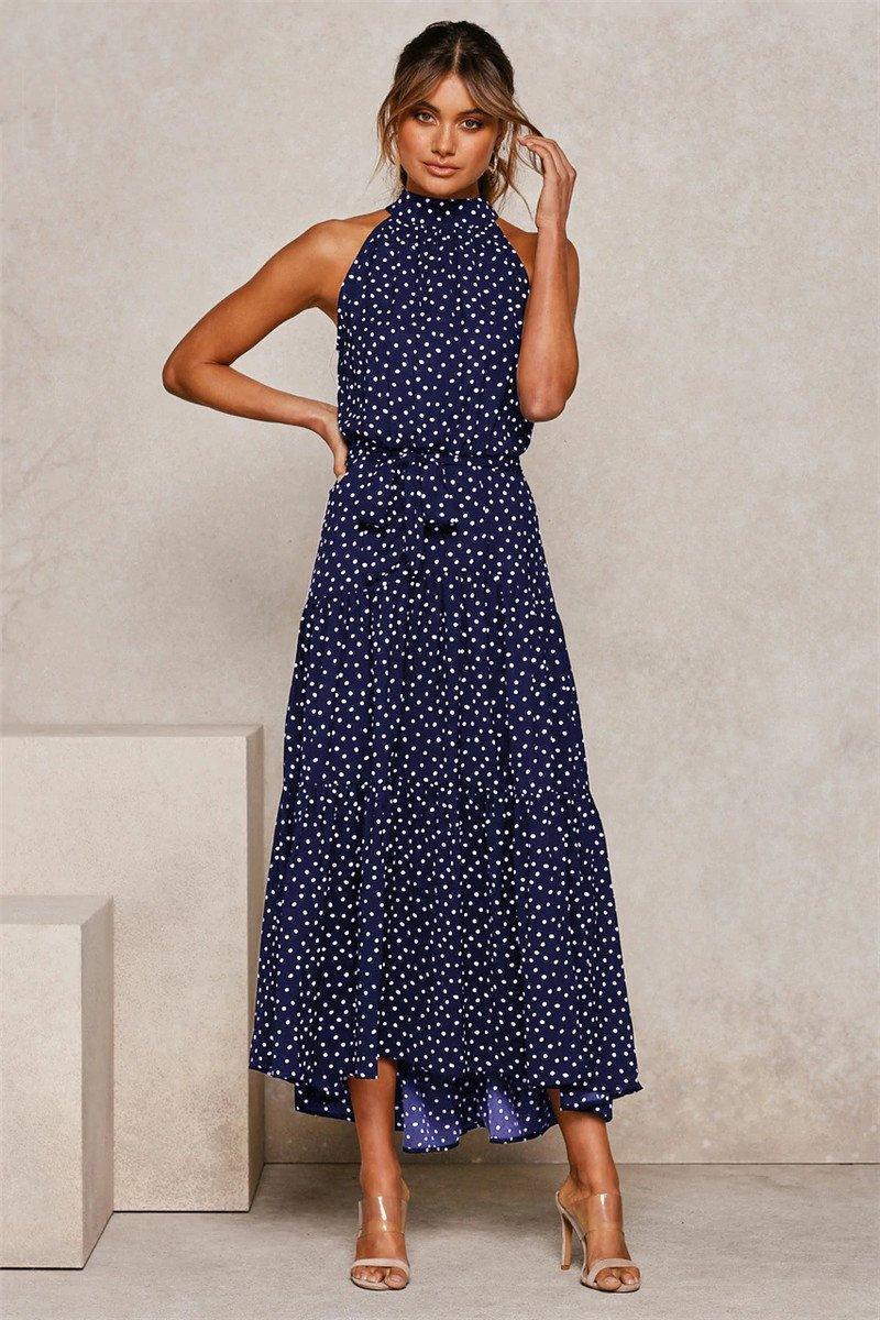 Boho Women Long A-Line Off Shoulder Elegant Sash Maxi Dress Women