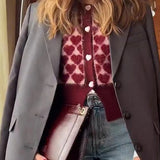 Heart Pattern Jacquard Sweater