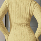 Collared Long Sleeve Knit Sweater