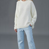Casual Crewneck Lantern Sleeve Sweater