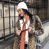 Vintage Leopard Print V Neck Sweater