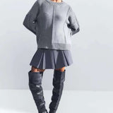 Casual Lace Knit Pullover Sweater