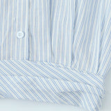 Striped Long Sleeve Shirt High Waist Tie Mini Skirt Set