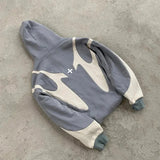 Devil Print Zip Up Hoodie