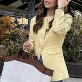 Slim O-Neck Long Jacket