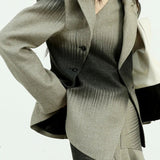 Irregular Collar Cotton Blazer