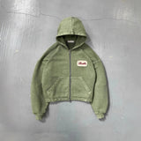 Embroidered Patch Loose Hoodie