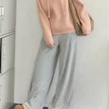 Drawstring Hooded Knit Sweater