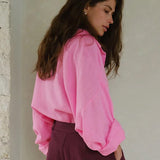 Fashion Solid Loose Casual Commuter Blouse