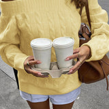 Solid Off Shoulder Pullover Sweater