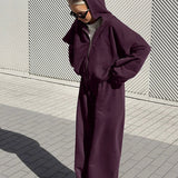 Vintage Hooded Sweatshirt and Jogger Two Piece Set