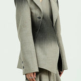 Irregular Collar Cotton Blazer