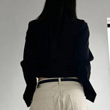 Rivet Lapel Safari Crop Jacke