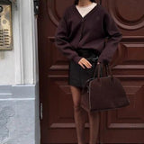 Solid Color Buttoned Sweater