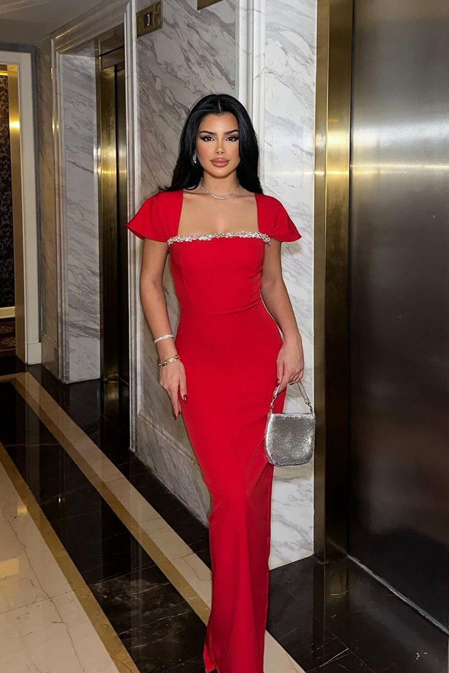 Rhinestone Bandage Party Dress