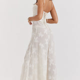 Lace Tie-Strap Romantic Maxi Dress