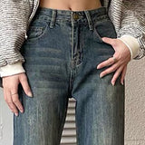 Jielur Fashion Casual Flare Blue Bottom