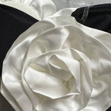 One - shoulder 3D Floral Bandage Fishtail Party Dress