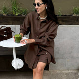 Chic Casual Versatile Cardigan Shorts Two Piece Set
