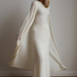 Knit Cardigan Sleeveless Dress Two Piece Set