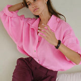 Fashion Solid Loose Casual Commuter Blouse