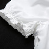 Fashion elegant bow white female mini dress