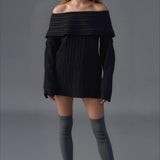 Sexy Off Shoulder Knit Sweater