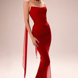 Bandeau High Waist Bodycon Skirt Set