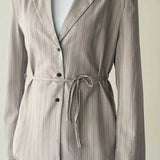 Lace-up Waist Fitted Blazer