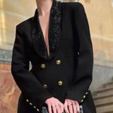 Hot Drilling Shawl Collar Blazer