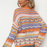 Casual Colorblock Knit Sweater
