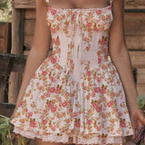 Bow Strap Tunic Floral Dress