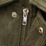 Oversized Suede Bomber Jacket