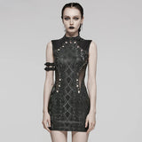 Women's Punk Snake-skin  Gothic Hollowed Out Dress