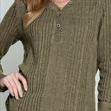 Loose Fit Knit V Neck Sweater