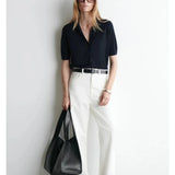 Short Sleeve Polo Cardigan