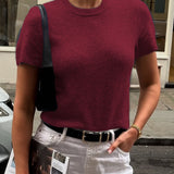 Casual Short Sleeve Pullover Sweater