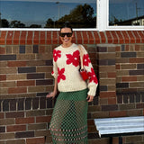 Pullover Floral Detail Sweater