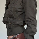 Vintage Pockets Bomber Jacket
