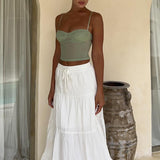 In That Moment Maxi Skirt White
