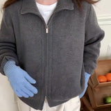 High Neck Double Zip Sweater