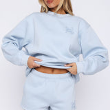 Love You Forever Lounge Shorts Baby Blue