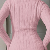 Collared Long Sleeve Knit Sweater