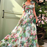 Dinah Printed Strap Maxi Dress