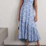 Dolly Embroidered Lace Midi Bustier Dress