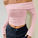Sexy Off Shoulder Long Sleeve Sweater