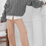 Vintage Chunky Knit Cable Sweater