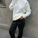 Colorblock Turtleneck Knit Sweater